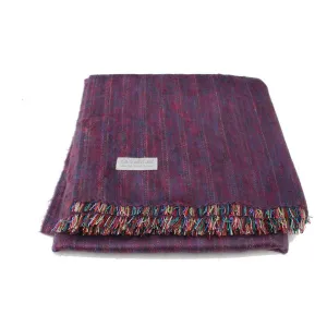 100% Alpaca Travel Blanket in Grape