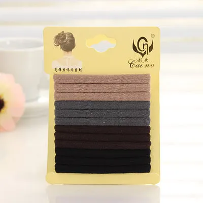 3 piece/lot Mixed Color High Elastic Seamless Durable Hair-Friendly Hair Band Rubber Bands for Hair Accessories Headwear