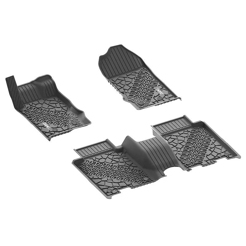 3W Ford Bronco 4-Door 2021-2024 Floor Mats / Trunk Mat TPE Material & All-Weather Protection