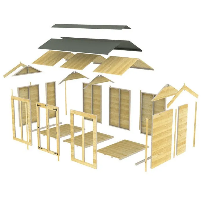 4ft x 18ft Apex Summer House (Full Height Window)