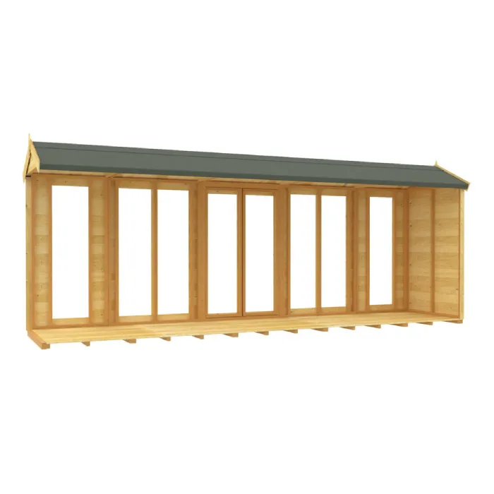 4ft x 18ft Apex Summer House (Full Height Window)