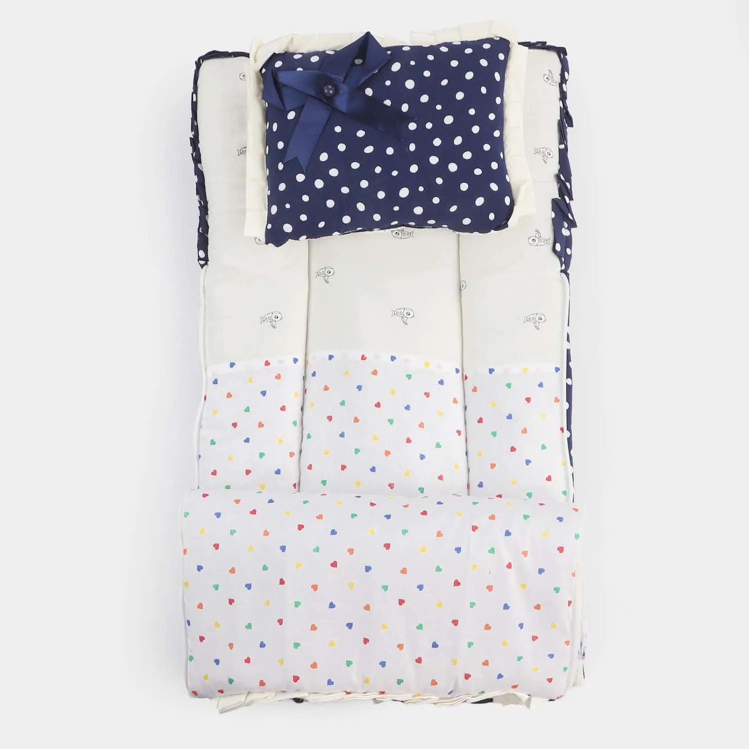 Baby Carry Nest Fancy With Pillow Blue