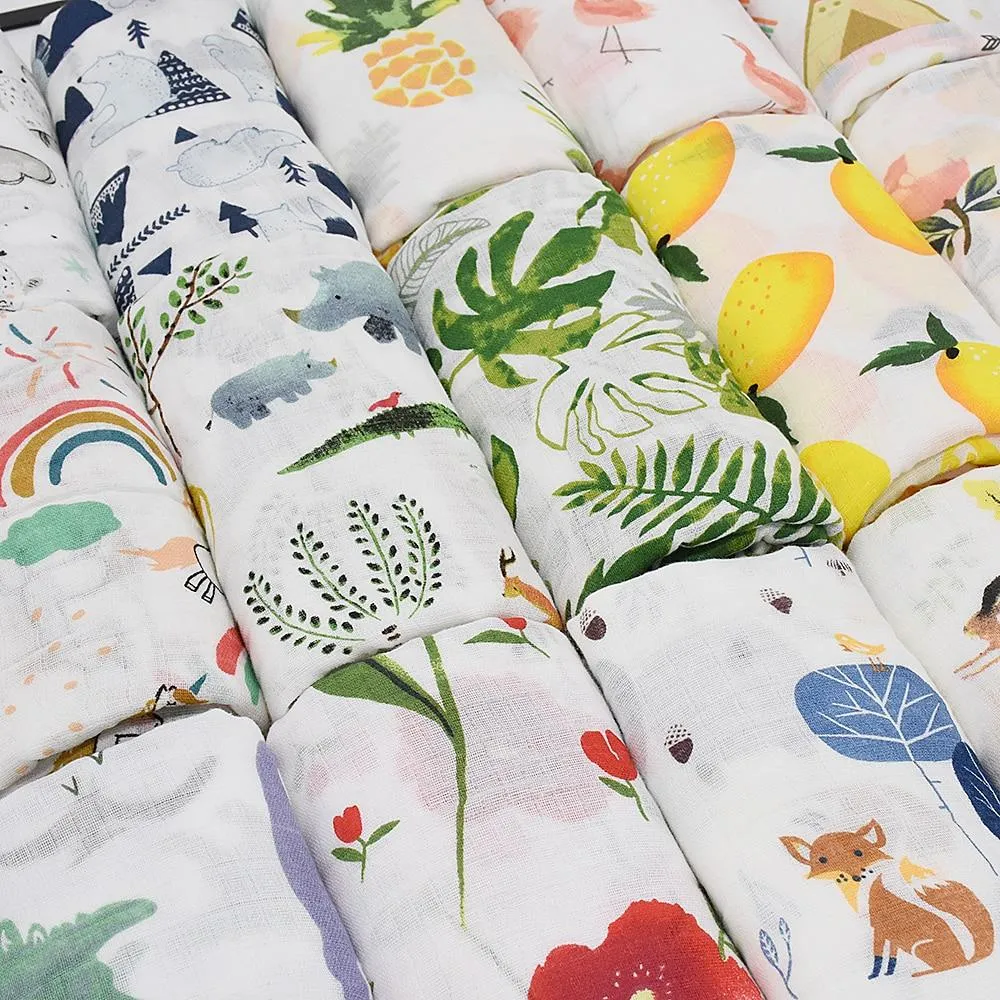 Baby Cotton Muslin Sleep Sack Wrap Swaddle Blanket Stroller Cover