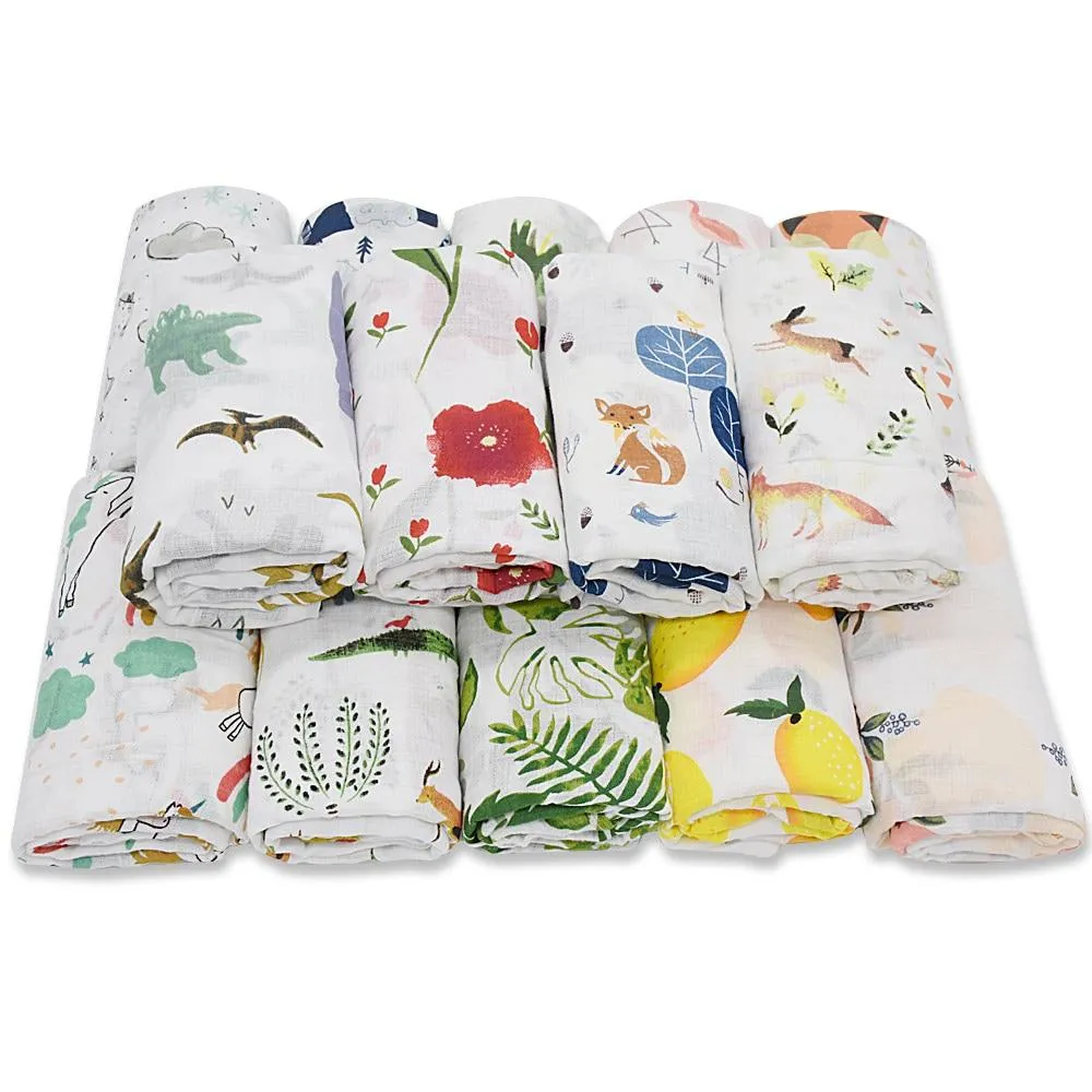 Baby Cotton Muslin Sleep Sack Wrap Swaddle Blanket Stroller Cover