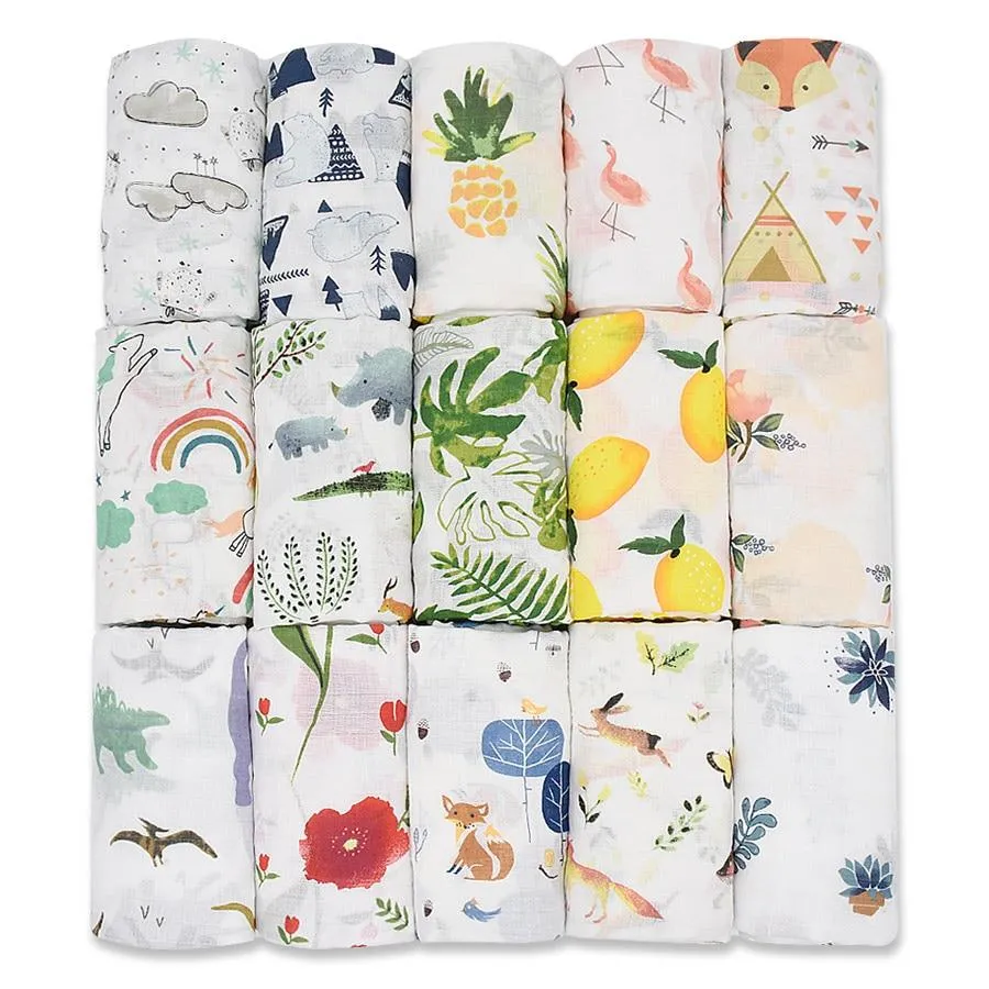 Baby Cotton Muslin Sleep Sack Wrap Swaddle Blanket Stroller Cover