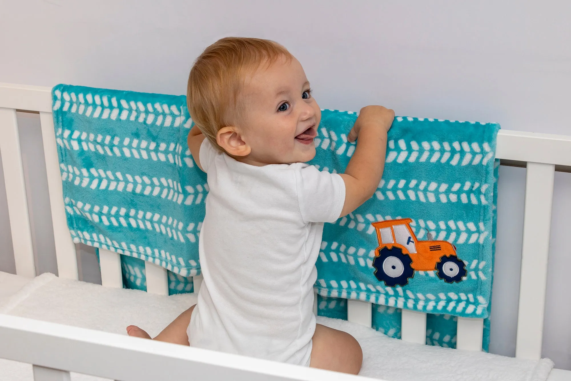Baby Fleece Reversible Blankets 36" x 30" - Vehicle Themed