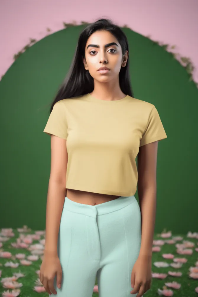 Beige Crop Tops for women