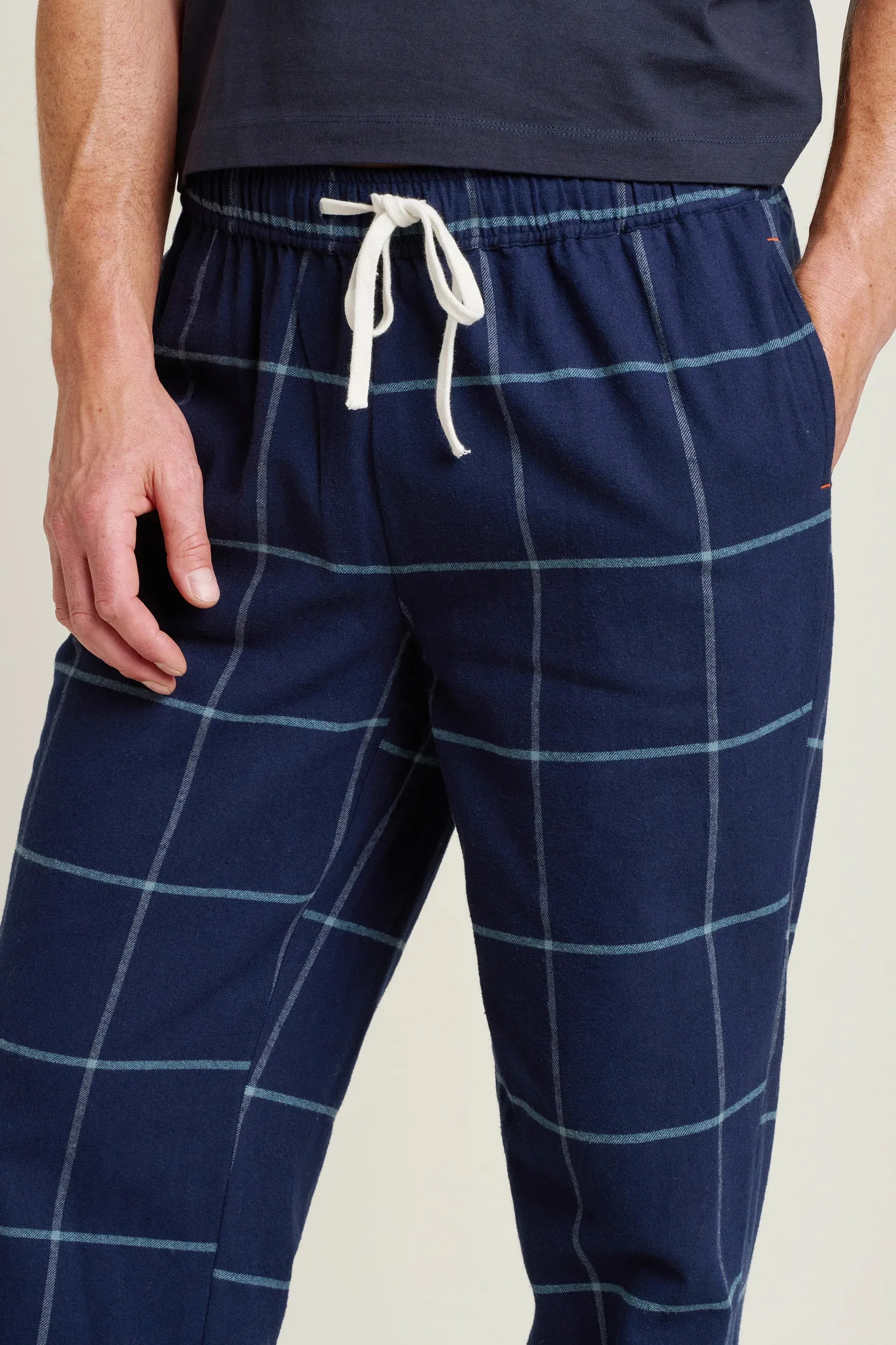 Brakeburn 32 Navy Check Pajama Bottoms