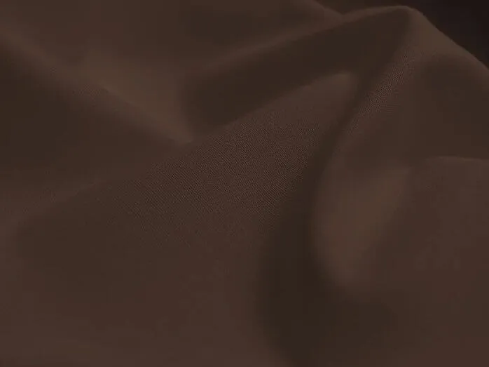 Cotton Blends Polycotton Plain Dark Brown