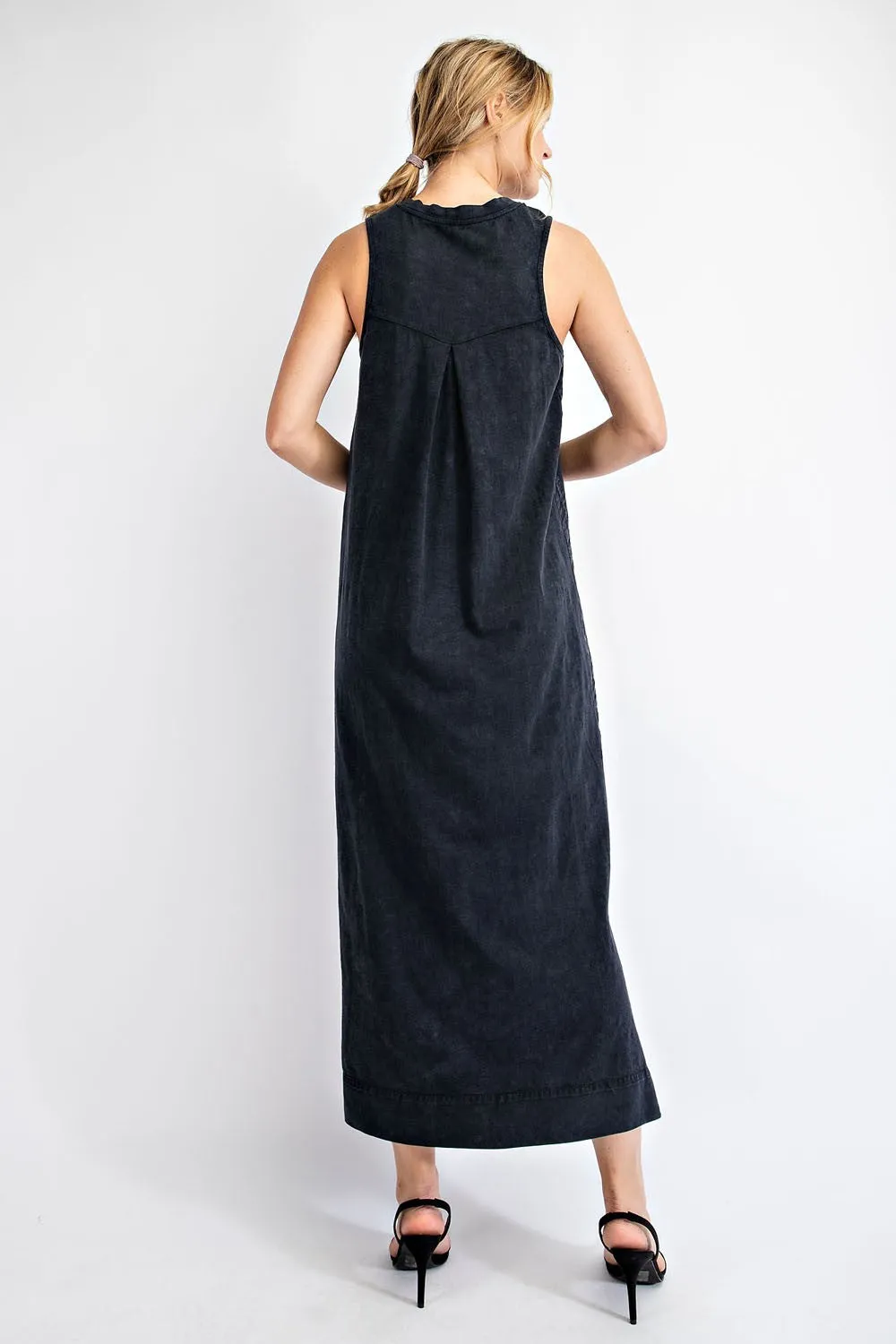 Cotton Mineral Wash Maxi Dress - Final Sale