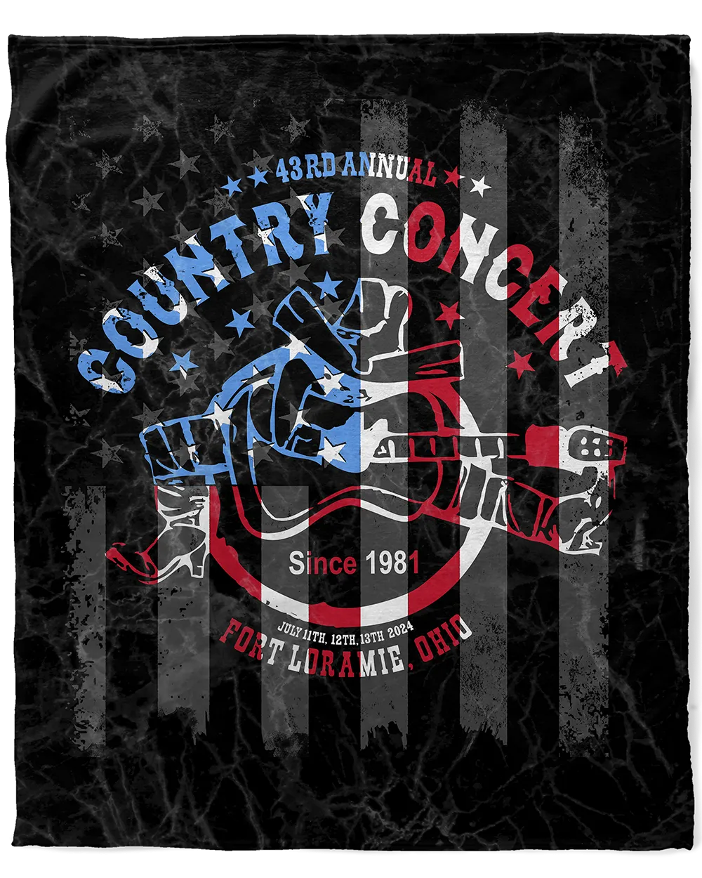 Country Concert '24 50" x 60" Plush Minky Blanket