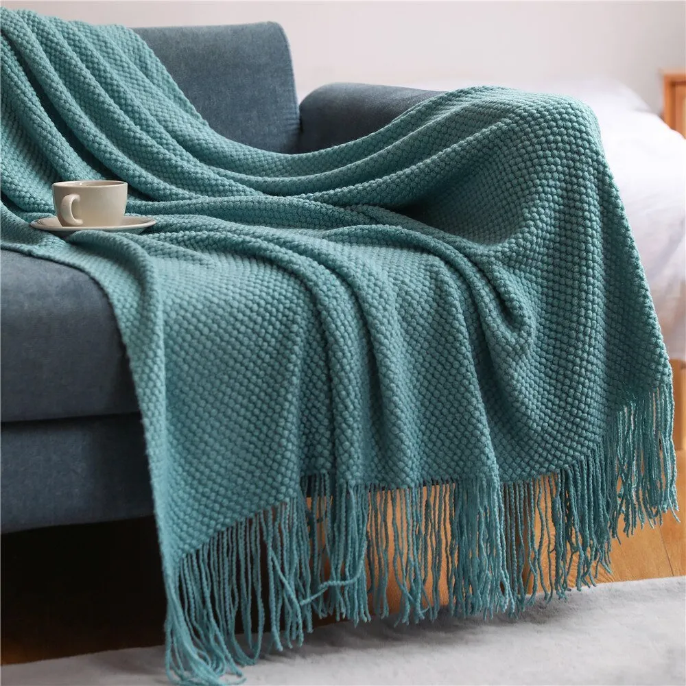 Decorative Thickened Knitted Blanket
