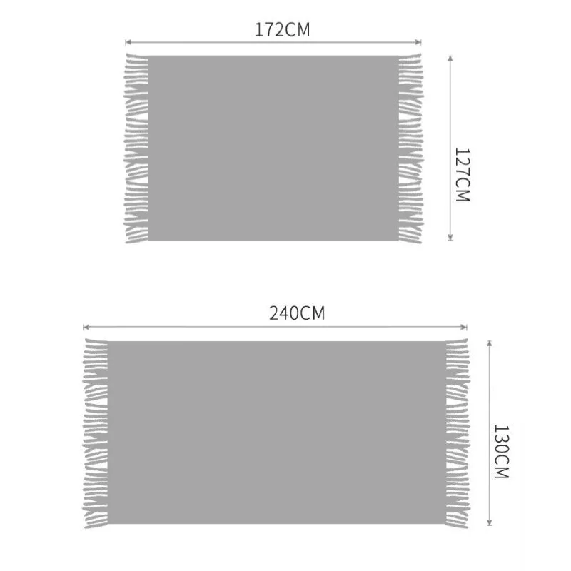 Decorative Thickened Knitted Blanket
