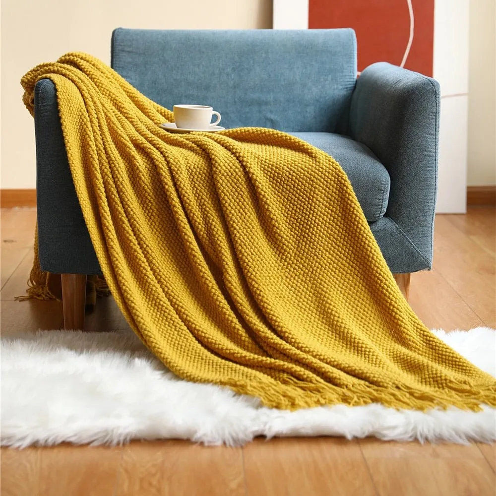 Decorative Thickened Knitted Blanket