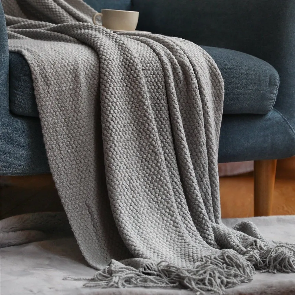 Decorative Thickened Knitted Blanket