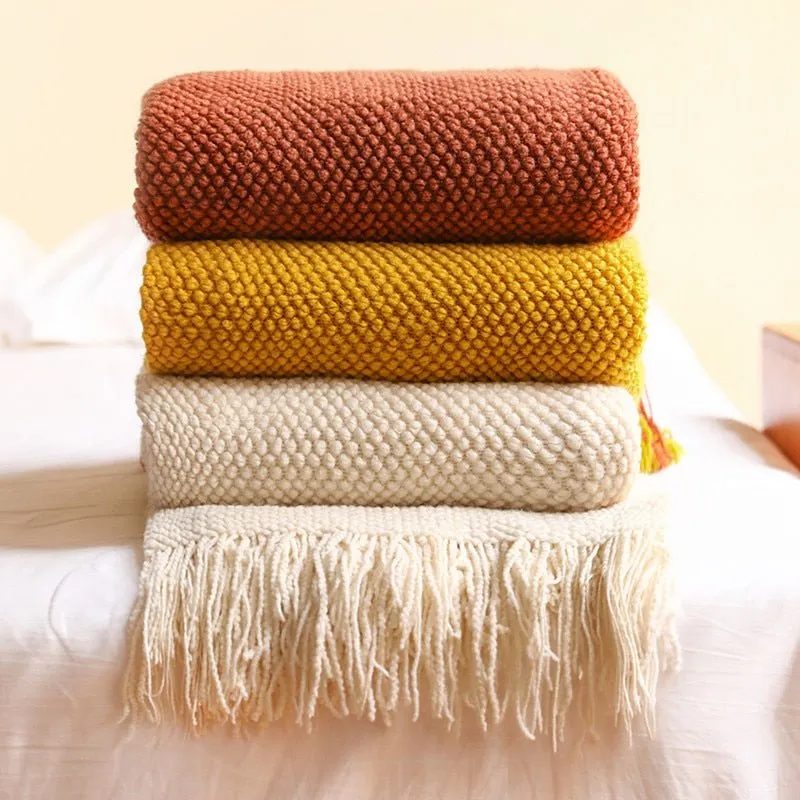 Decorative Thickened Knitted Blanket