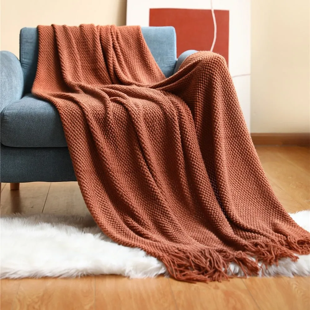 Decorative Thickened Knitted Blanket