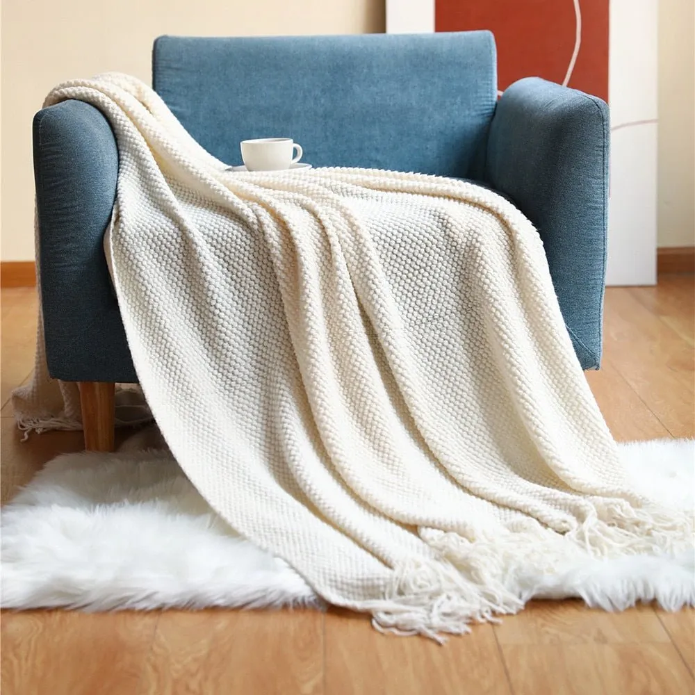 Decorative Thickened Knitted Blanket