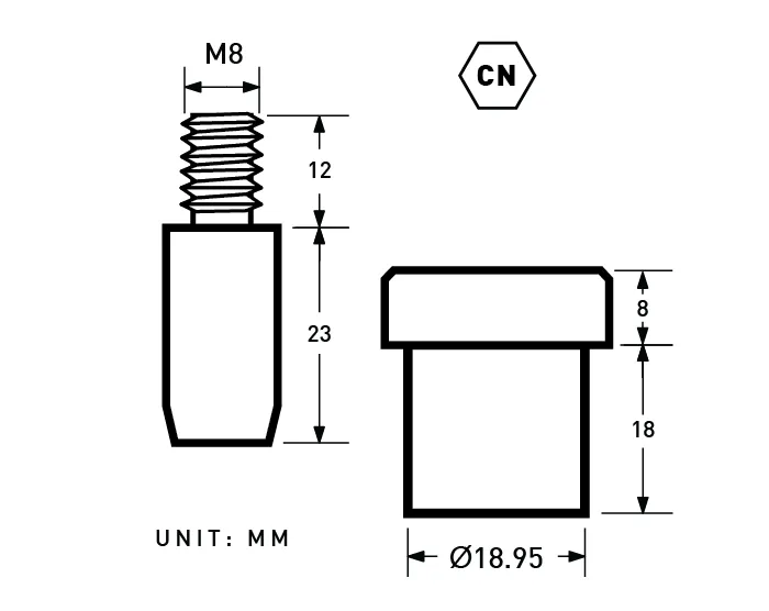 DOT | 15mm Durable Military Snap Fasteners | DDPS-CV15