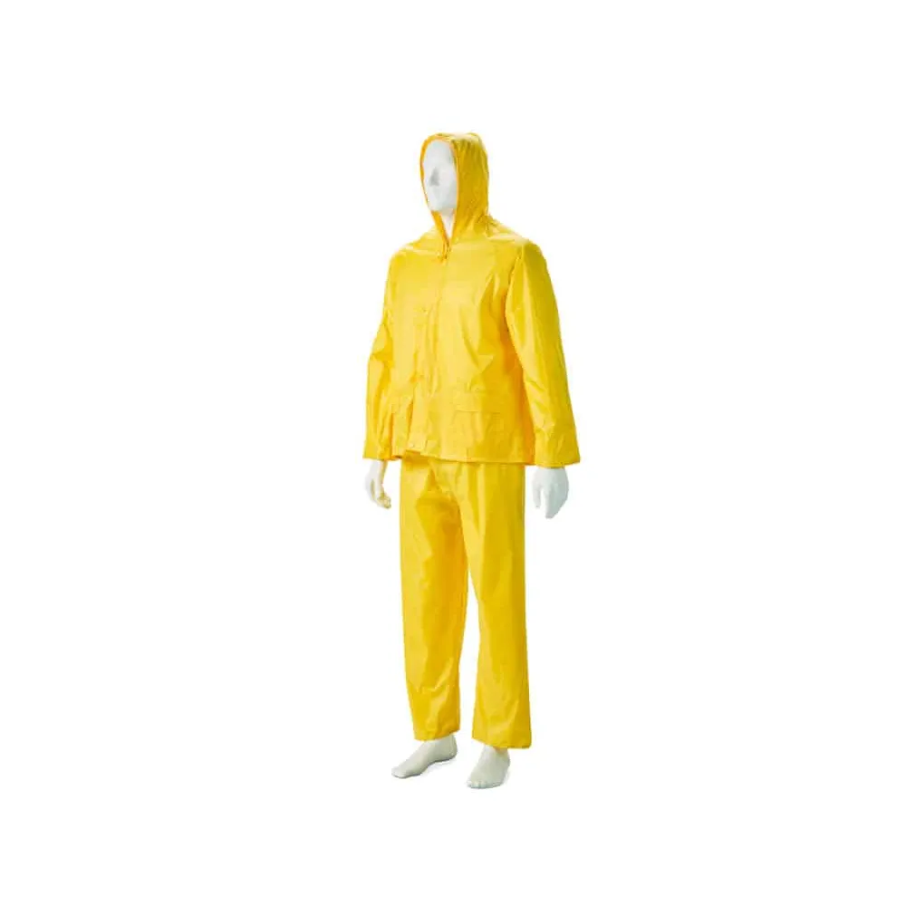 DROMEX YELLOW RUBBERIZED RAIN SUIT SIZE SMALL