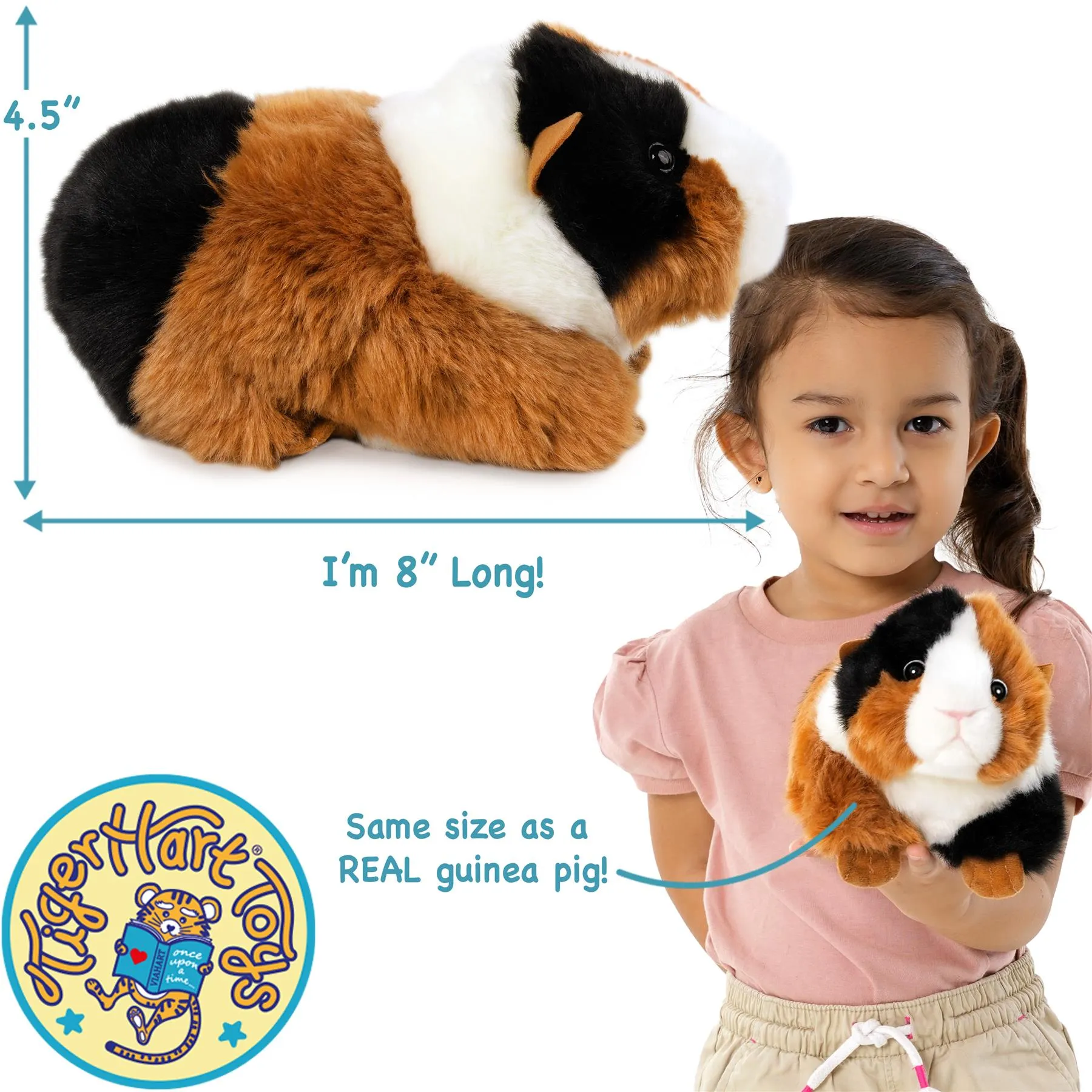 Gianni The Guinea Pig - 9 Inch Stuffed Animal Plush - by TigerHart Toys