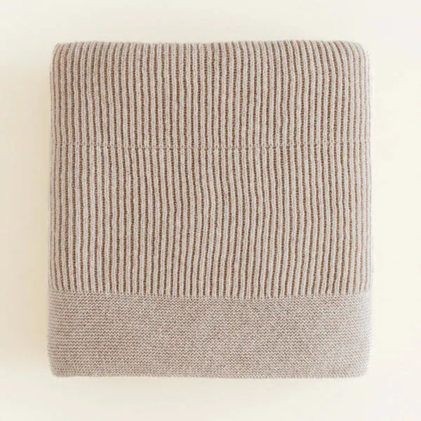 Hvid Blanket Gaston - Beige