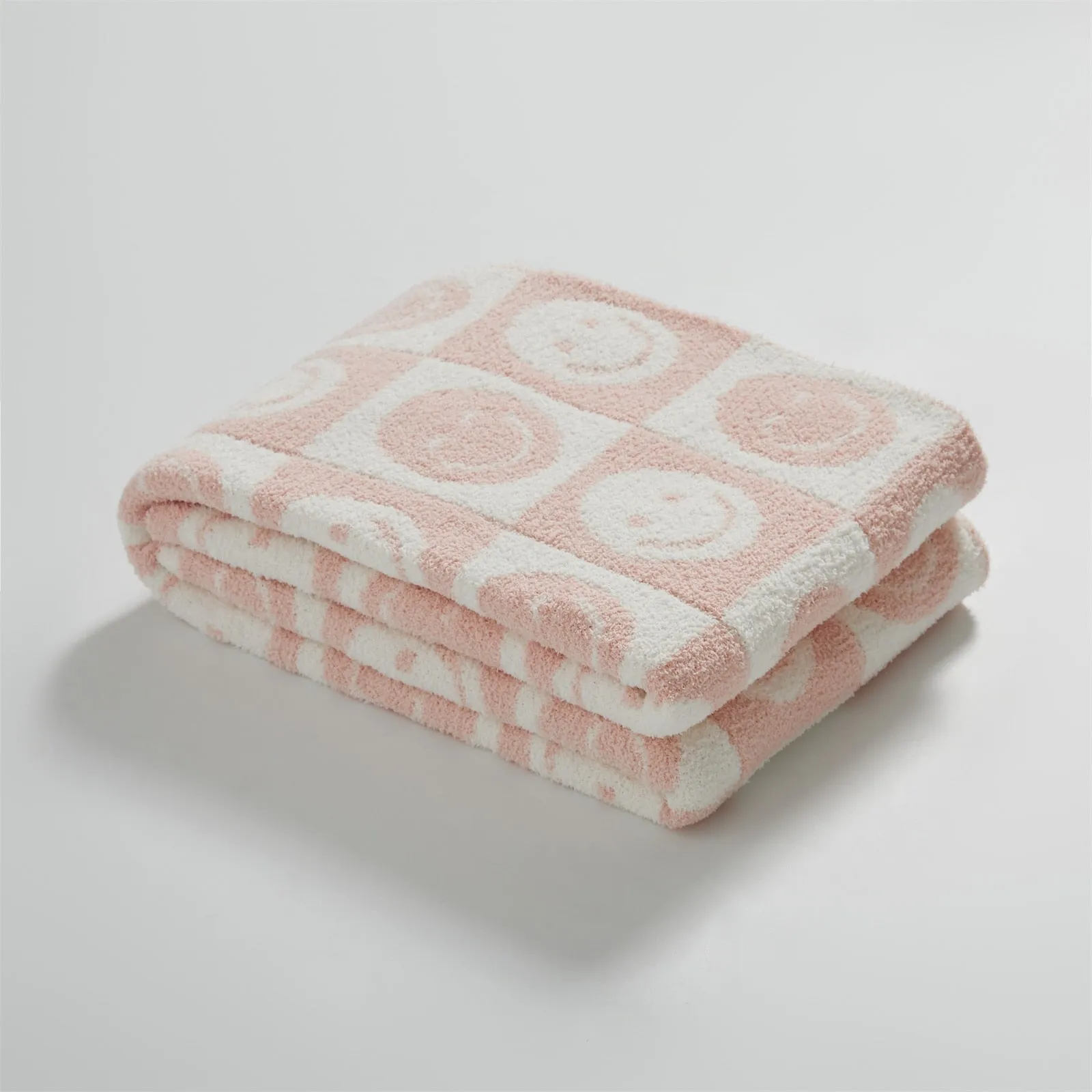 Internet Smile Meme Pattern Blanket with Cute Checkerboard Design