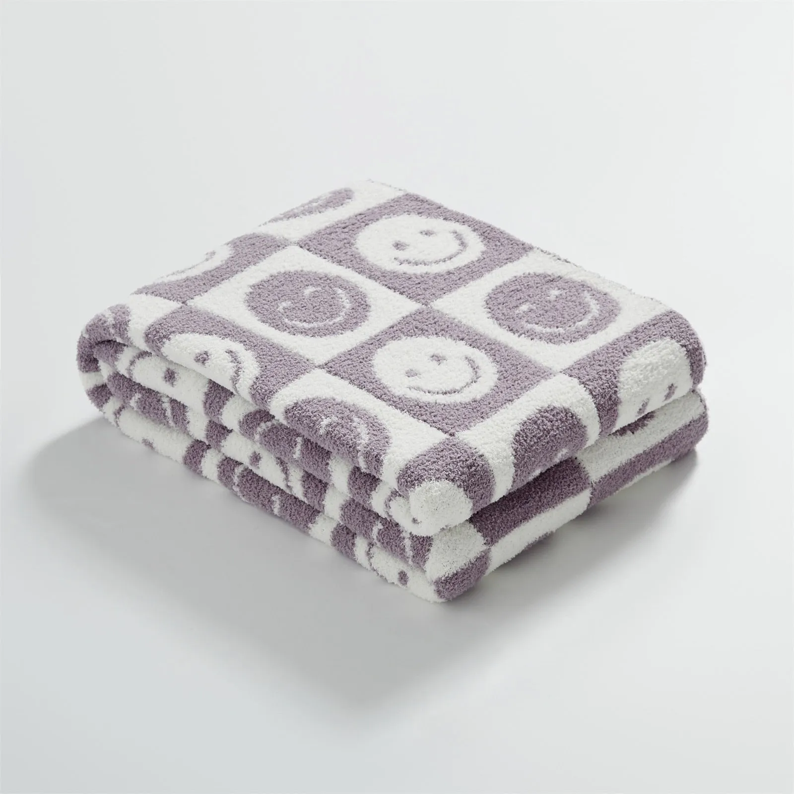 Internet Smile Meme Pattern Blanket with Cute Checkerboard Design