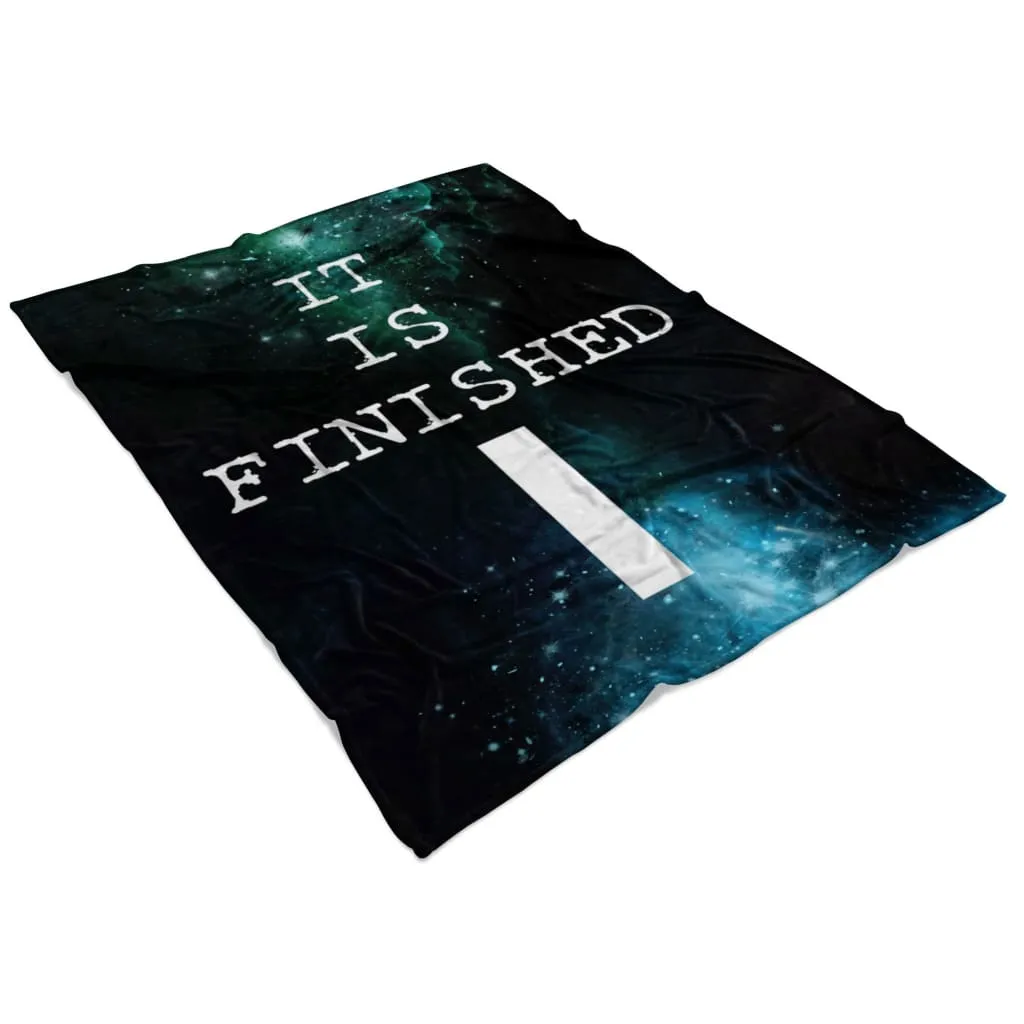It Is Finished Fleece Blanket - Christian Blanket - Bible Verse Blanket