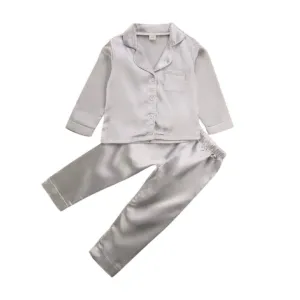 Kids Baby Satin Pyjamas - Champagne