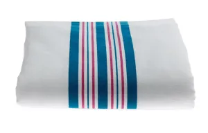 Kuddle-Up Baby Blankets White with Blue Stripes On Sale By The Dozen