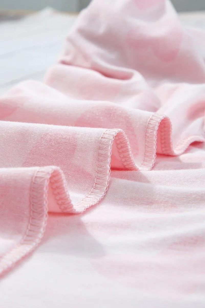 Lots Of Love Pink Valentine Hearts Long Sleeve Shorts Lounge Set
