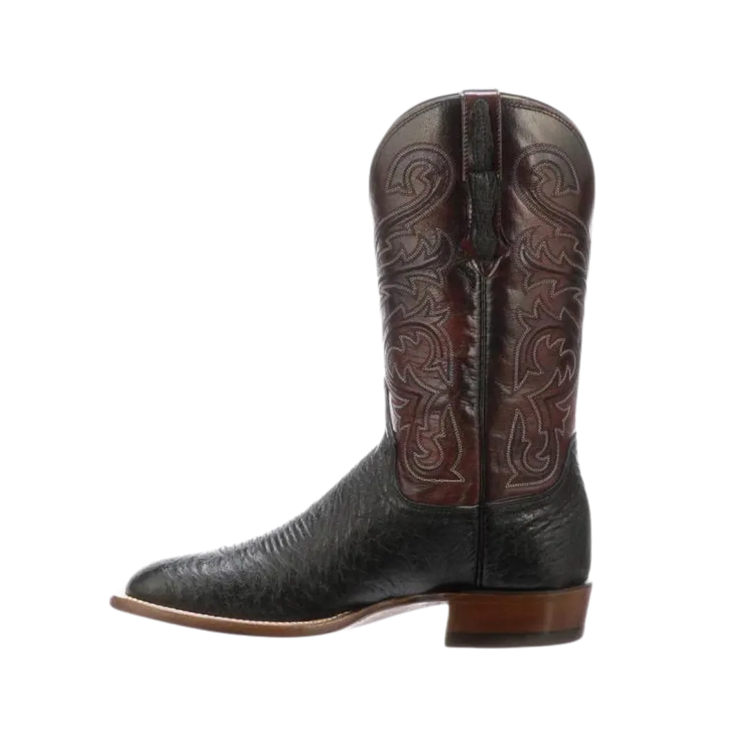 Lucchese Boots Men's  Lance Black Ostrich Boots