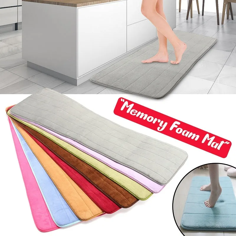 Memory Foam Bath Bathroom Bedroom Kitchen Floor Shower Mat Rug Non-slip Slip-resistant Absorbent Soft Carpet