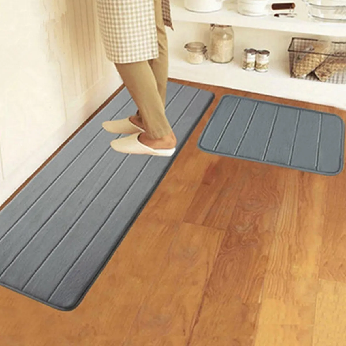 Memory Foam Bath Bathroom Bedroom Kitchen Floor Shower Mat Rug Non-slip Slip-resistant Absorbent Soft Carpet