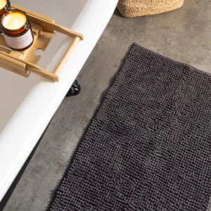 Microfibre Bath Mat - Steel Grey