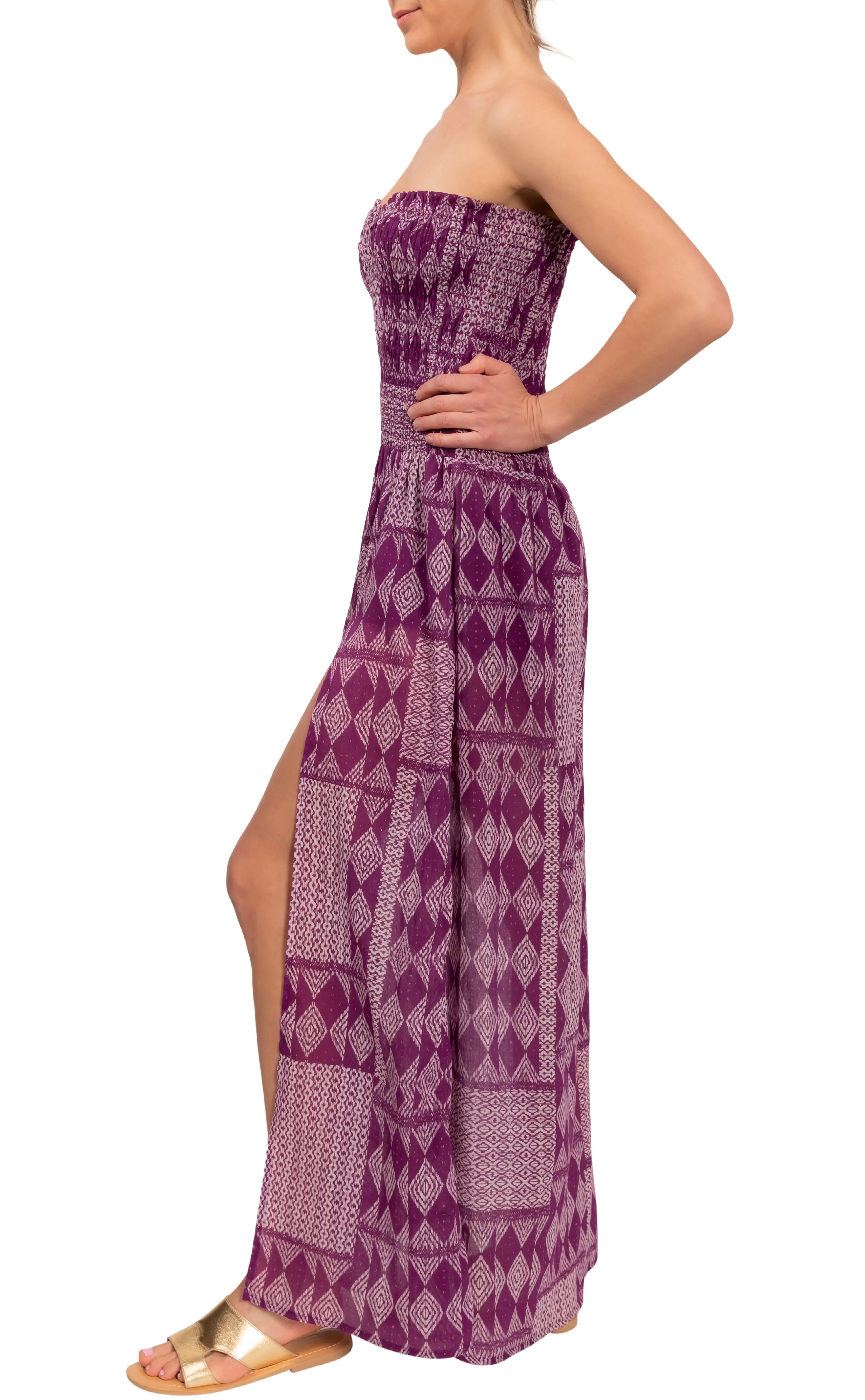 Morgan Strapless Dress - Madagascar Gauze