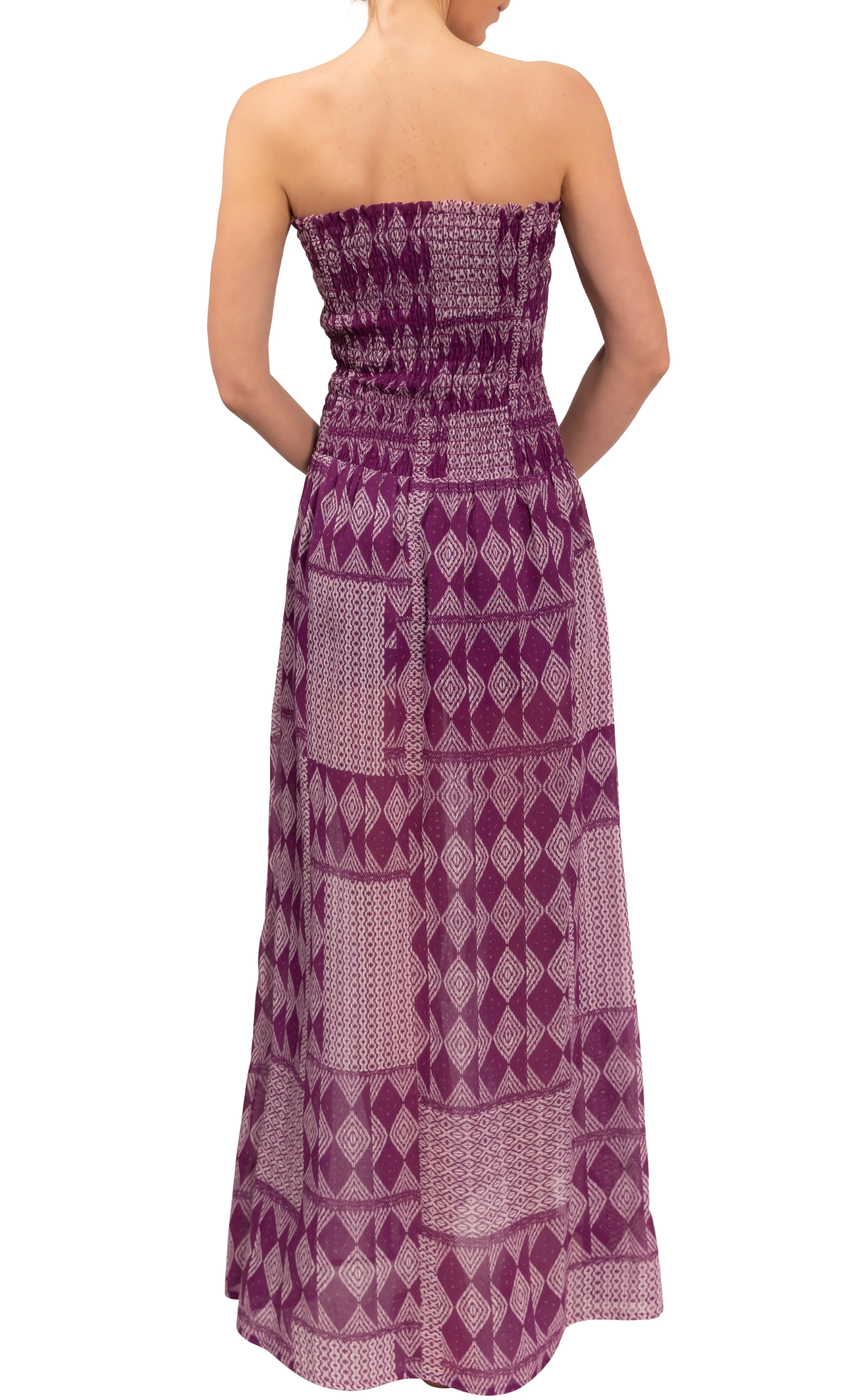 Morgan Strapless Dress - Madagascar Gauze