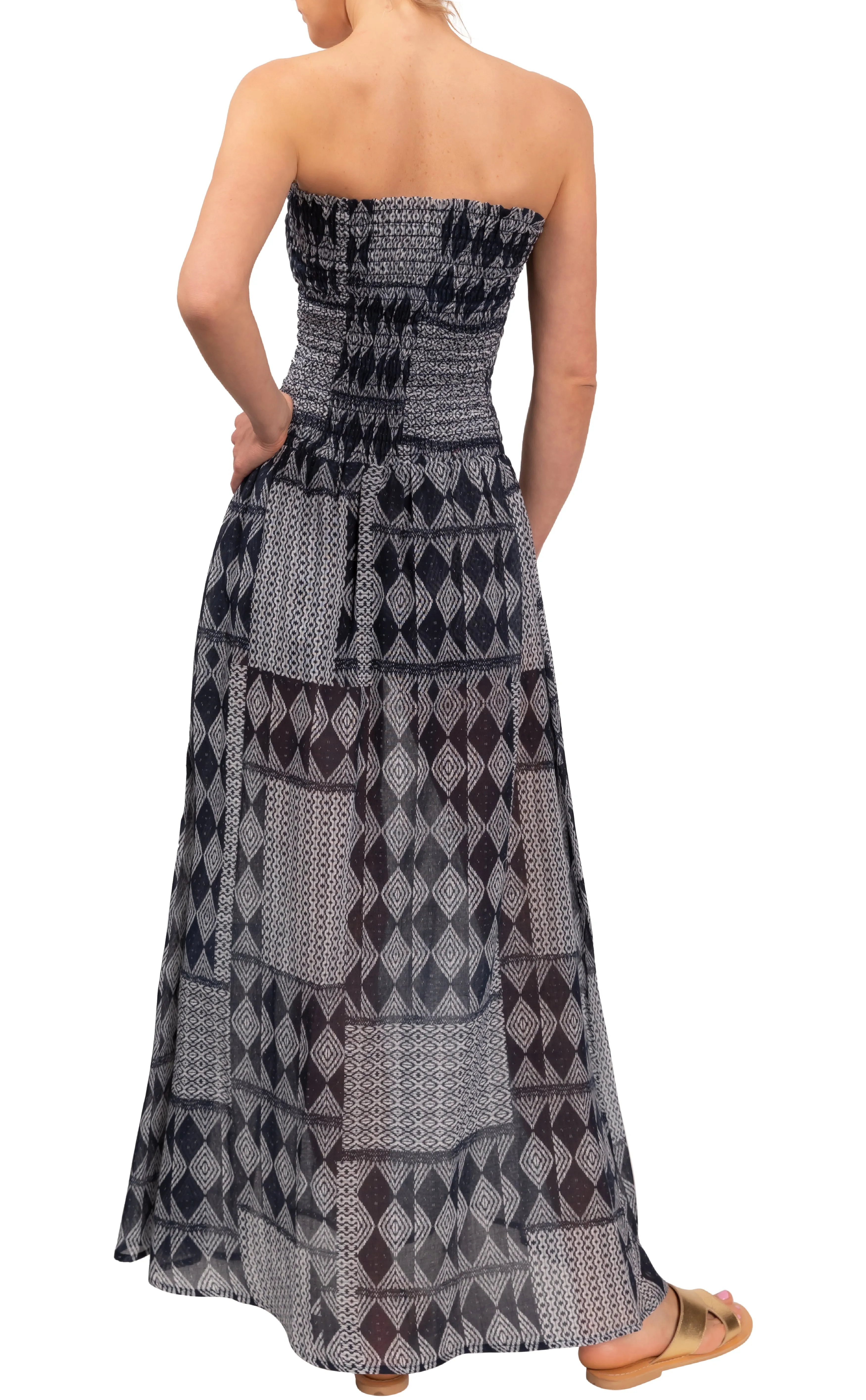 Morgan Strapless Dress - Madagascar Gauze