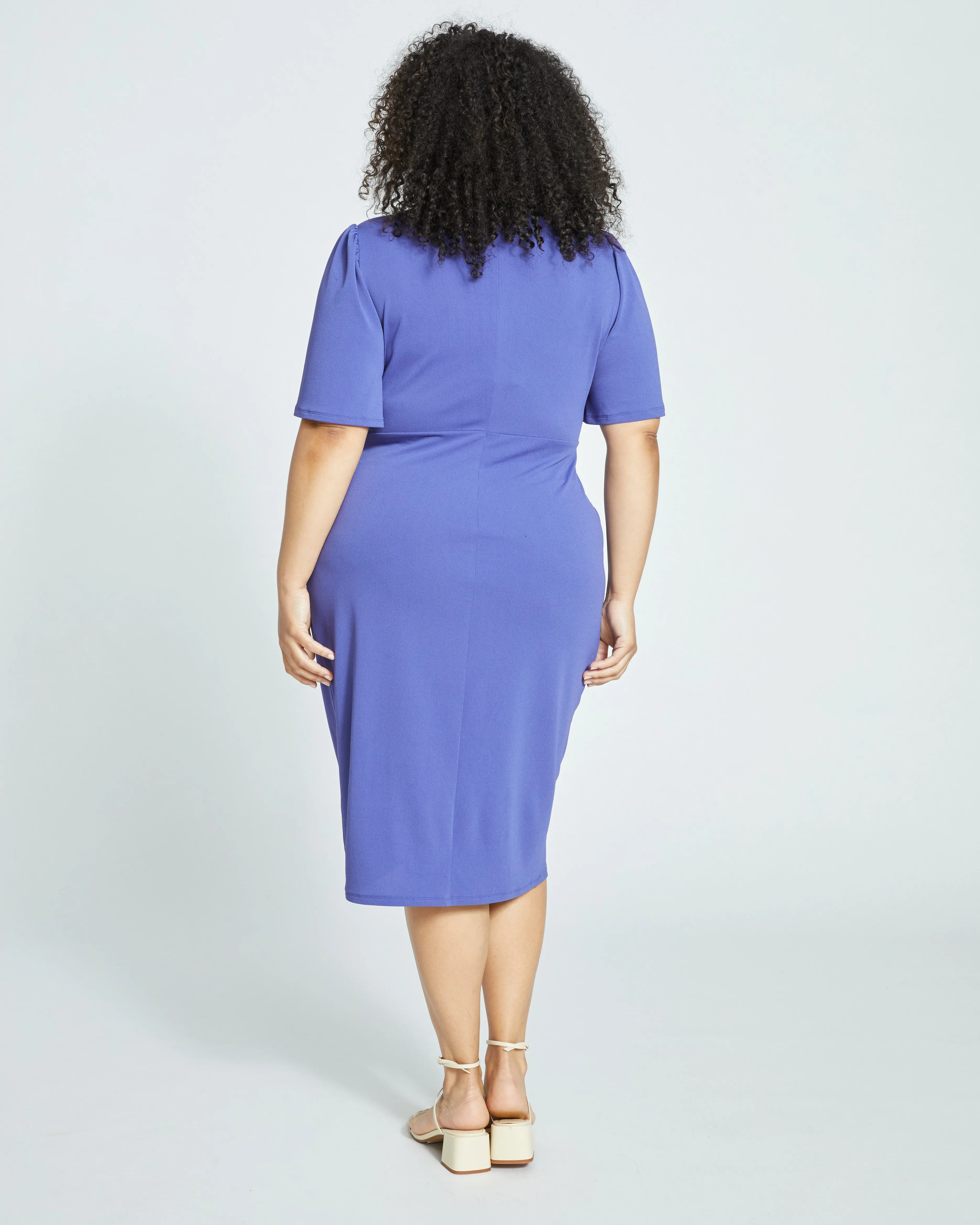 Movida Twist Capelet Dress - Cuban Lily