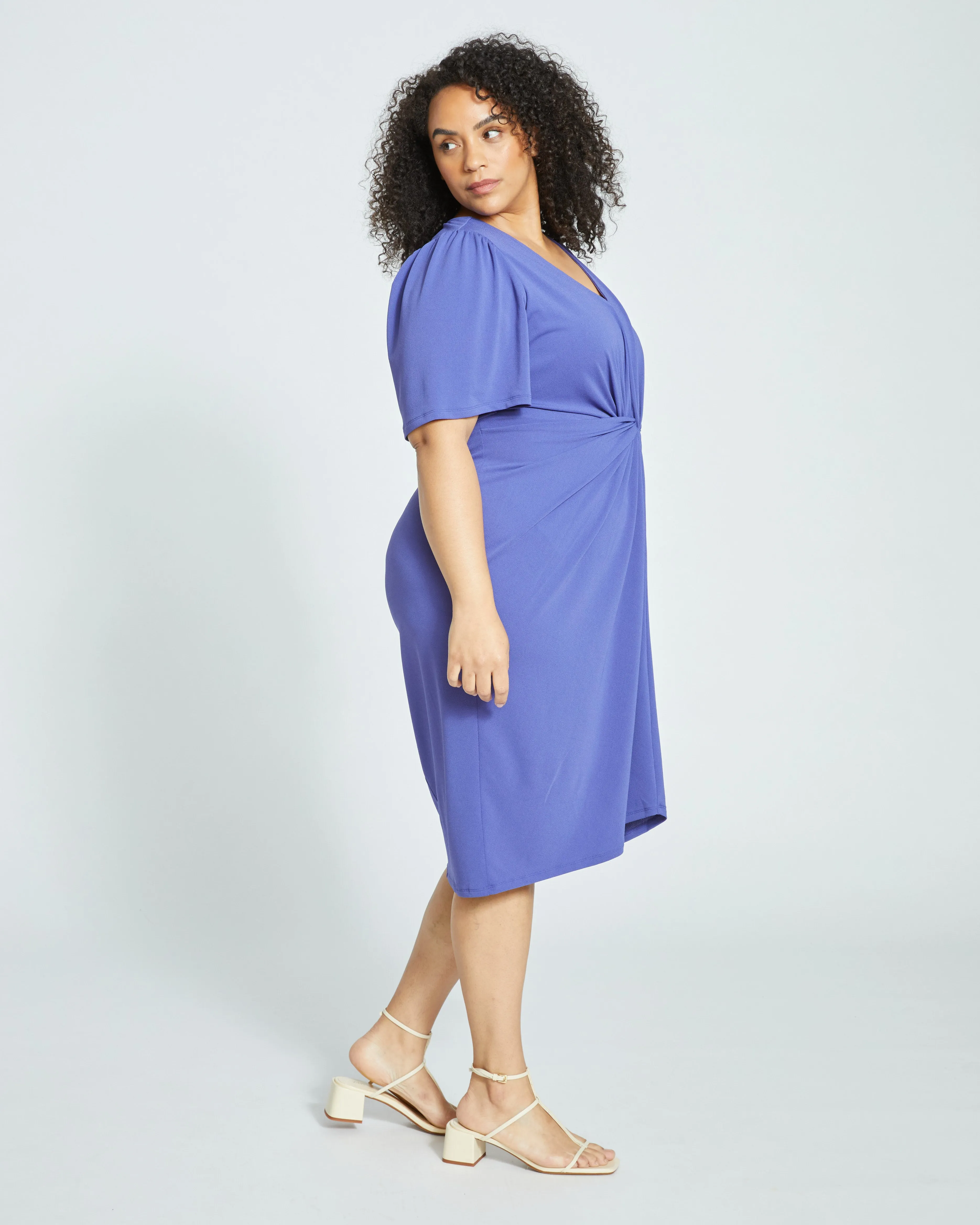 Movida Twist Capelet Dress - Cuban Lily