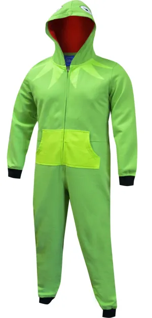 Muppets Kermit Hooded Onesie Union Suit Pajama