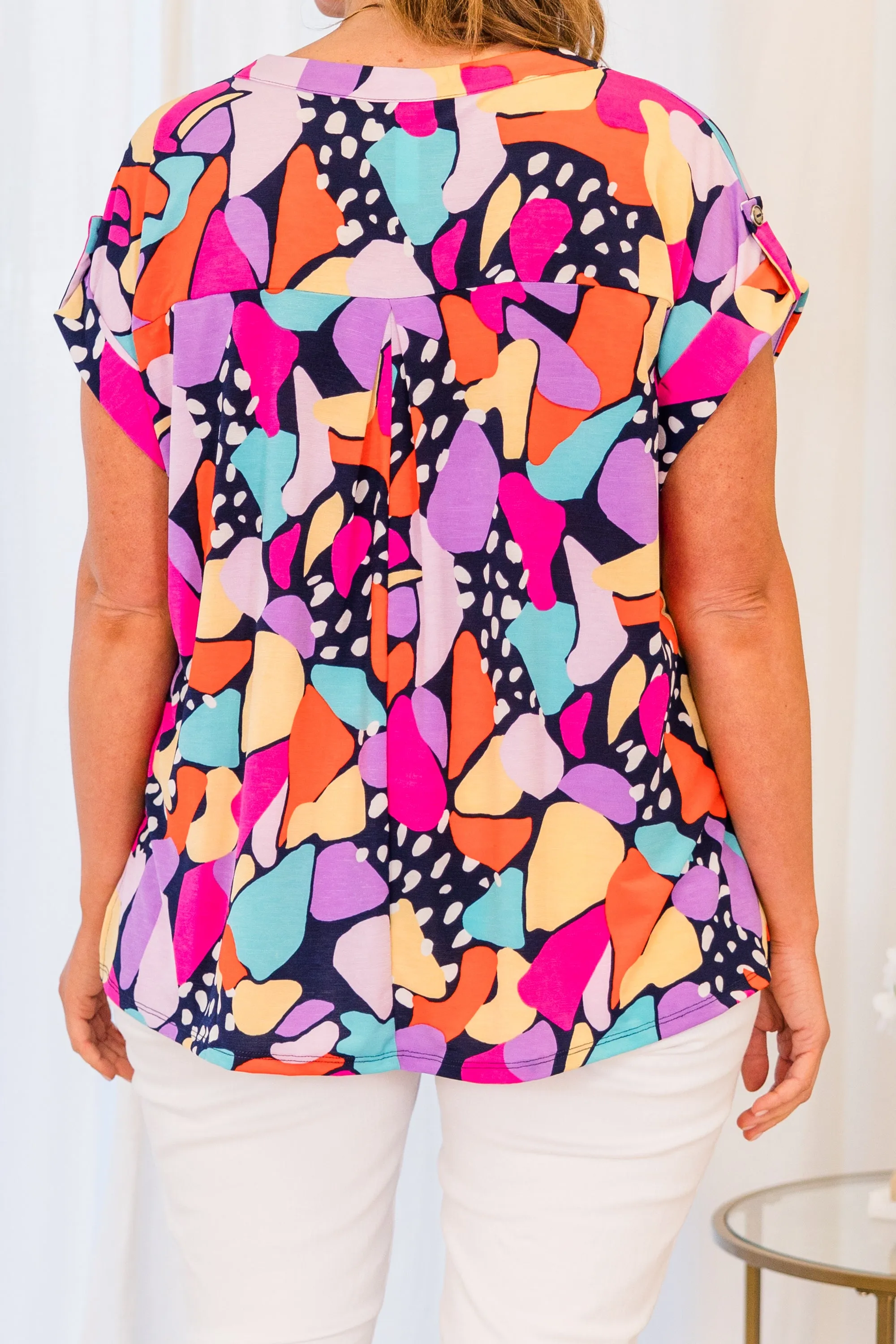 On The Fun Side Top, Navy