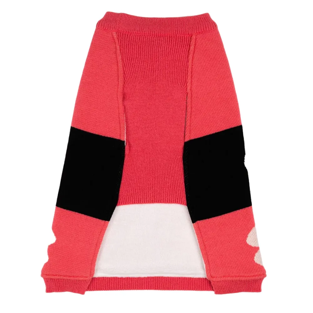 Petsnugs Bones and Paws Sweater for Dogs and Cats (Pink)