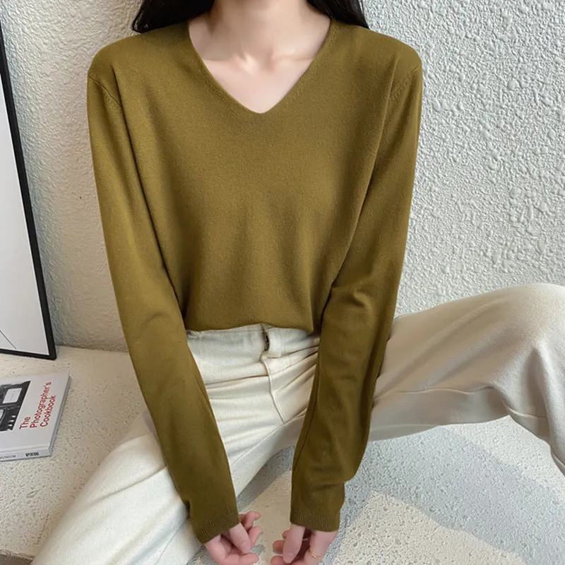 Popular Trendy Short Sleeve Sweater Women Korean Western Shawl Striped Tops Outerwear