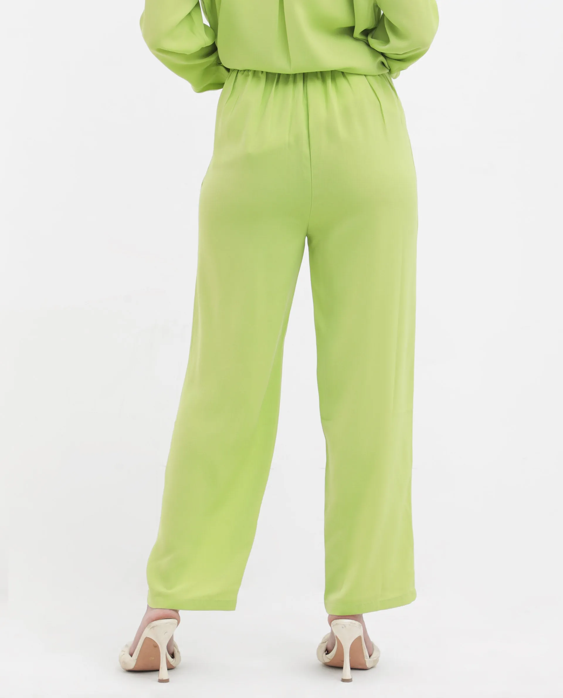 Rareism Womens Serbay Green Trouser Solid