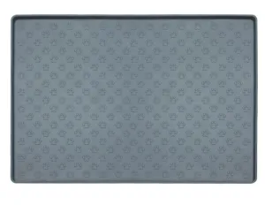S 48*30cm gray Foldable silicone pet food mat, easy to clean and waterproof car pet mat AZ16044