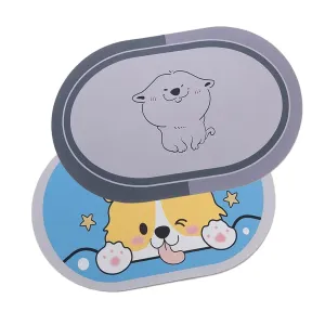 SAVYA HOME Door Mat for Bedroom and Living Room | Anti-Skid Floor Mat for Kids Room | Bathroom Mat| Mat for Living Room, Mat for Bedroom, Blue & Grey, 2