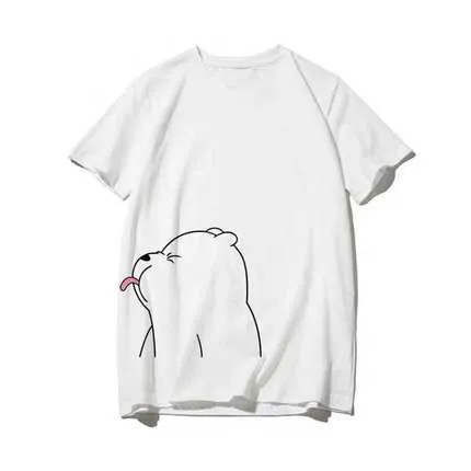 Silk Couple Summer Short Sleeve T-Shirt Trendy Korean Loose Elegant INS Student T-Shirt