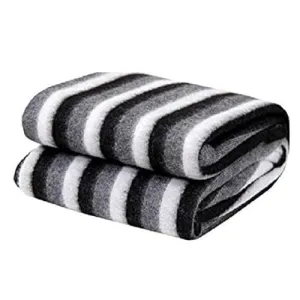 STARNSTYLE 300 TC All Season Light Weight Striped Polar Fleece Double Bed Donation Blanket (230 x 230 cm Pack of 1